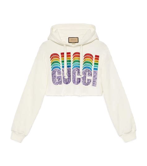 gucci rainbow letter hoodie|gucci hoodie reflective.